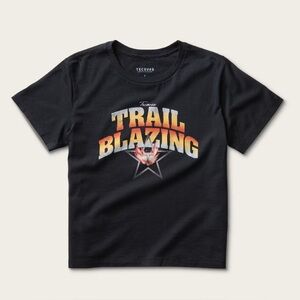 Tecovas Graphic Tee Trail Blazing Navy Blue 100% Pima Cotton Women’s Size XL